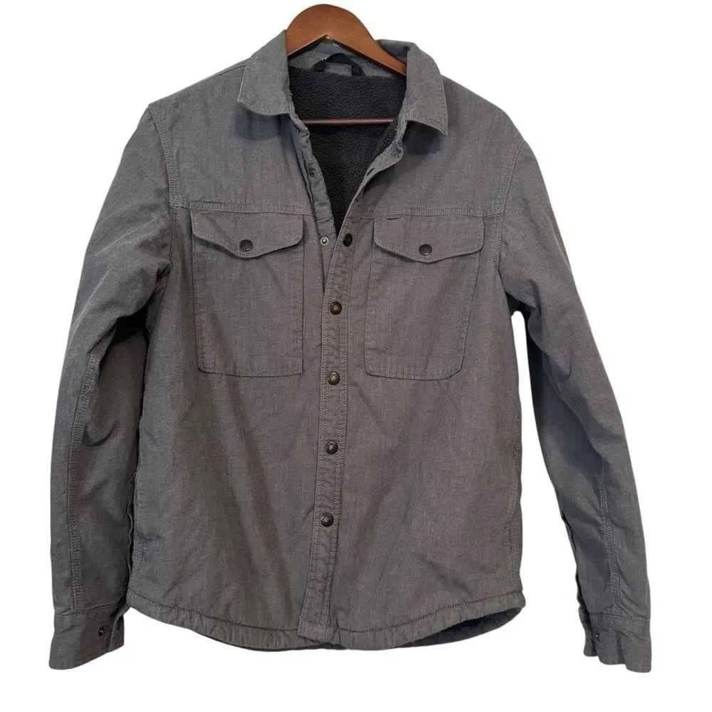 The North Face Gray Heavy Sherpa Lined Campshire Shirt Jacket
